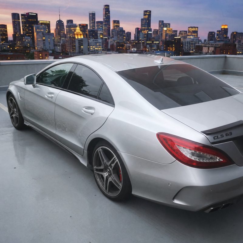 Derselbe Mercedes CLS, Scheiben mit 50 % Lichtdurchlass